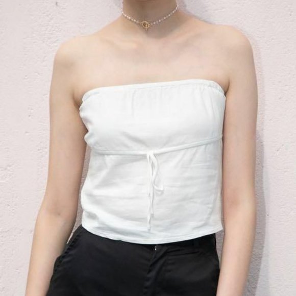 Brandy Melville Tops Brandy Melville Kinsley Tube Top White Poshmark
